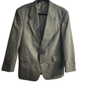 Lanza Collezione Men’s Gray Blazer 100% Virgin Wool Made in Canada Sport Coat 42